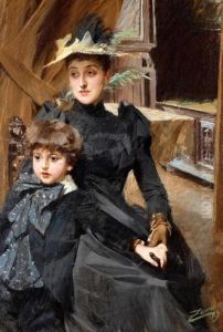 Mrs Weguelin With Son Mrs Weguelin With Son