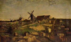 View Of Montmartre With Windmills by Vincent Van Gogh