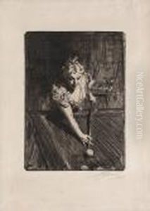 Billiards by Anders Zorn
