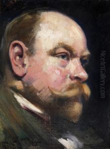 Portrait Eines Jungeren Mannes Mitkurzem Knebelbart by Anders Zorn