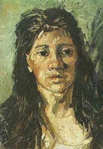 Head Of A Woman With Her Hair Loose by Vincent Van Gogh