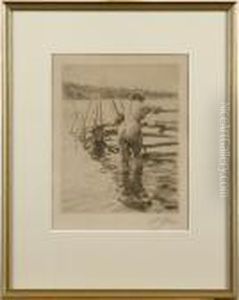 Gardesgard Signerad Med Blyerts by Anders Zorn