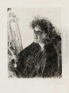 Girl With A Cigarette I by Anders Zorn