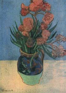 Vase With Oleanders by Vincent Van Gogh