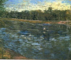 The Seine With A Rowing Boat
