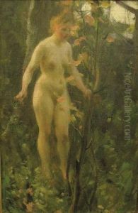 Naken I La¶vtrad (nude In A Forest) by Anders Zorn