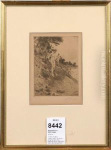 Skramda 1912, Etsning, 20x15, Signerad Zorn, Hjert & Hjert 261; Gulnad by Anders Zorn