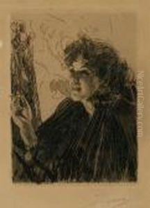 Girl With A Cigarette Ii by Anders Zorn
