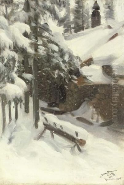 Gopsmor Cottage In The Snow - view 1