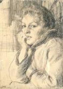 Portrait Of A Young Woman, Head
And Shoulders Turned To The Left, Etching, Signed And Dated 1906 Within
The Plate, And In Pencil, 15x12cm by Anders Zorn