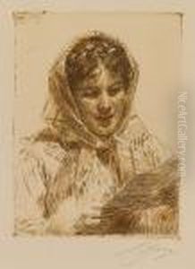 The Letter (asplund 254) by Anders Zorn
