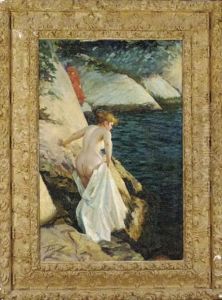 A Bather At The Rocks by Anders Zorn