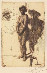 Standing Negress by Anders Zorn