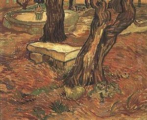 The Stone Bench In The Garden Of Saint Paul Hospital