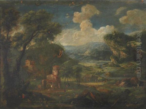 Extensive Landscape With Townsfolk - view 1