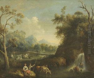 Paesaggio Con Figure E Armenti by Francesco Zuccarelli
