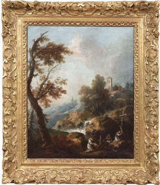 Paesaggio Con Monaci In Preghiera - view 1