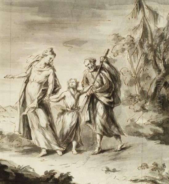 Die Heilige Familie Auf Der Flucht Nach Agypten - view 1