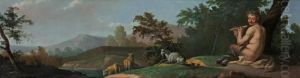 Arkadische Landschaft Mit Faun by Francesco Zuccarelli