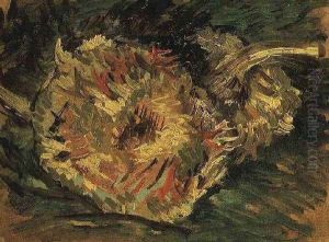 Two Cut Sunflowers by Vincent Van Gogh
