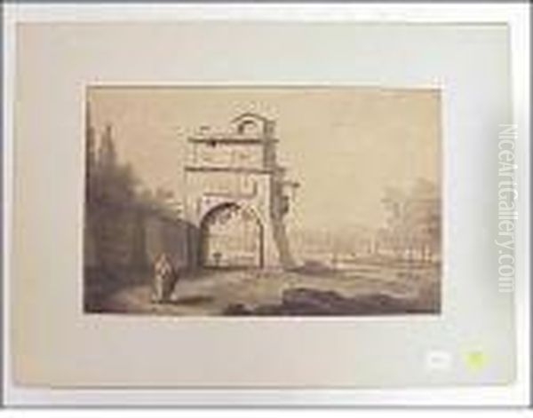 Sepia,brown Ink And Wash - view 1