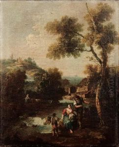 Paesaggio Con Figure by Francesco Zuccarelli