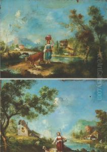 The
Laundress
And
The Shepherdess by Francesco Zuccarelli