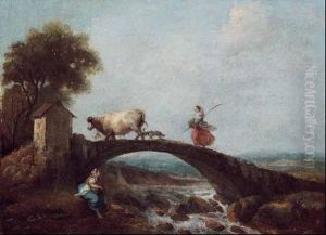 Paesaggio Con Contadine by Francesco Zuccarelli
