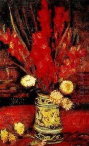 Vase With Red Gladioli II by Vincent Van Gogh