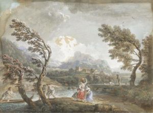 Figure In Un Paesaggio Tempestoso