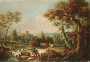 Paesaggio Con Figure E Animali