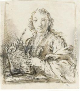Artist Half Length Possibly A Self-portrait