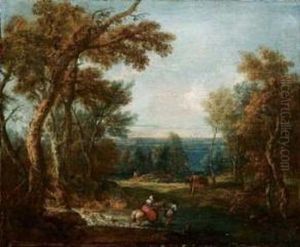 Paesaggio Con Viandanti Al Guado