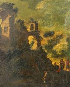 Pastoral Landscape With Figures And Ruins by Francesco Zuccarelli