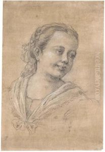 Portrait Of A Girl, Bust-length, Looking To The Right
