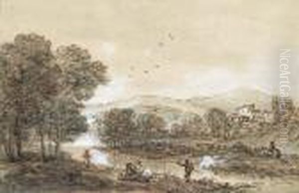 A Wooded River Landscape - view 1