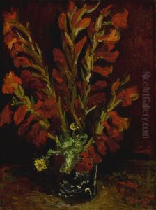 Vase With Red Gladioli by Vincent Van Gogh