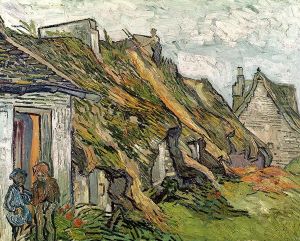 Thatched Sandstone Cottages In Chaponval