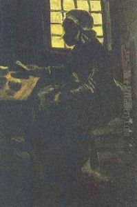 Peasant Woman Taking Her Meal by Vincent Van Gogh