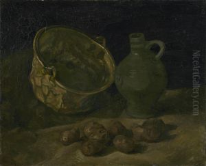 Still Life With Brass Cauldron And Jug