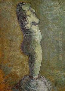 Plaster Statuette Of A Female Torso V