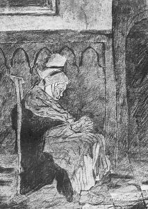 Old Breton Woman Asleep in Church