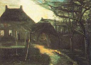 The Parsonage At Nuenen By Moonlight