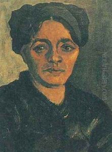 Head Of A Peasant Woman With Dark Cap VIII by Vincent Van Gogh