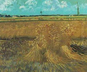 Wheat Field With Sheaves by Vincent Van Gogh