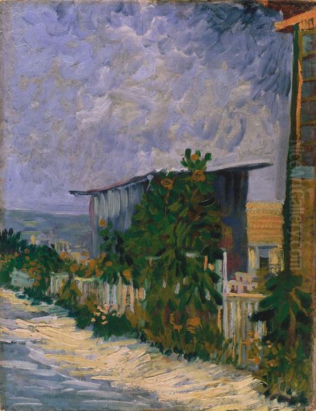 Montmartre Path With Sunflowers - view 1