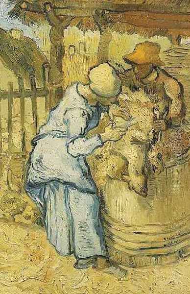 Sheep Shearers The (after Millet) - view 1