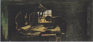 Weaver Arranging Threads II by Vincent Van Gogh