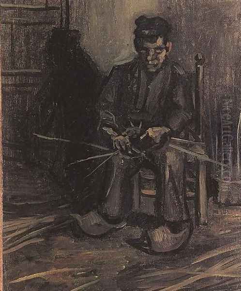 Peasant Making A Basket - view 1