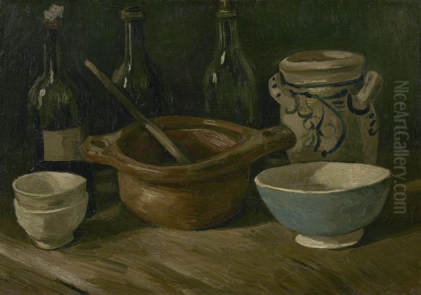 Still Life With Earthenware And Bottles - view 1